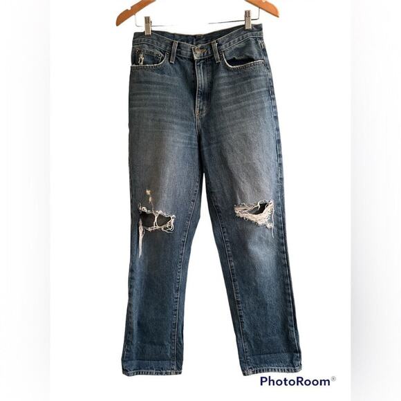 Carmar Denim - Carmar Women’s All Cotton High Rise Straight Leg Distressed Jeans Size 28